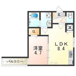 七道駅 徒歩7分 2階の物件間取画像